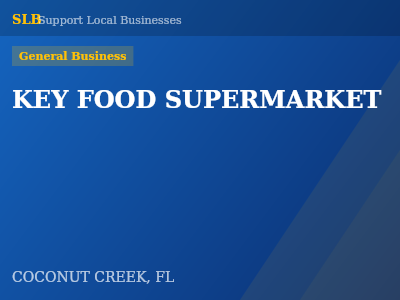 KEY FOOD SUPERMARKET — General Business in COCONUT CREEK, FL