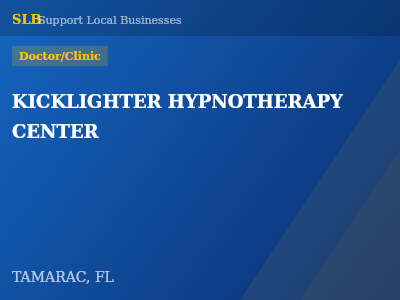 KICKLIGHTER HYPNOTHERAPY CENTER — Doctor/Clinic in TAMARAC, FL
