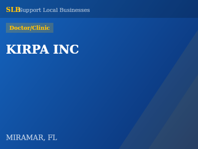 KIRPA INC — Doctor/Clinic in MIRAMAR, FL