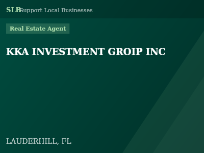 KKA INVESTMENT GROIP INC — Real Estate Agent in LAUDERHILL, FL
