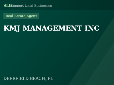KMJ MANAGEMENT INC — Real Estate Agent in DEERFIELD BEACH, FL