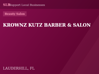 KROWNZ KUTZ BARBER & SALON — Beauty Salon in LAUDERHILL, FL