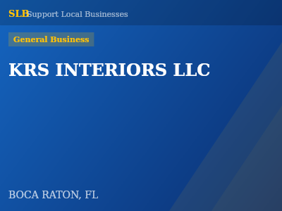 KRS INTERIORS LLC — General Business in BOCA RATON, FL