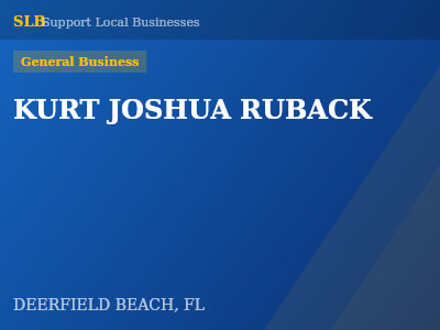 KURT JOSHUA RUBACK — General Business in DEERFIELD BEACH, FL