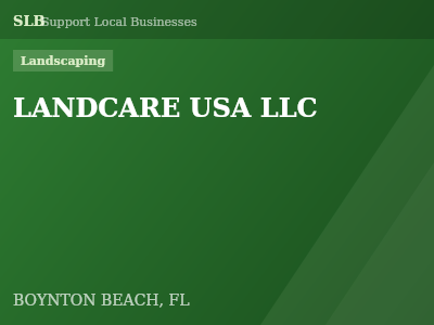 LANDCARE USA LLC — Landscaping in BOYNTON BEACH, FL