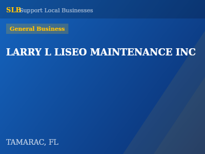 LARRY L LISEO MAINTENANCE INC — General Business in TAMARAC, FL