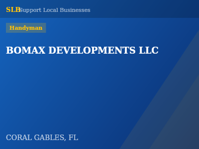 BOMAX DEVELOPMENTS LLC — Handyman in CORAL GABLES, FL