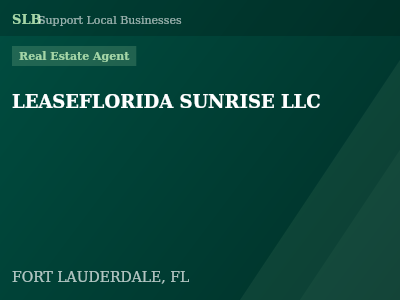 LEASEFLORIDA SUNRISE LLC — Real Estate Agent in FORT LAUDERDALE, FL