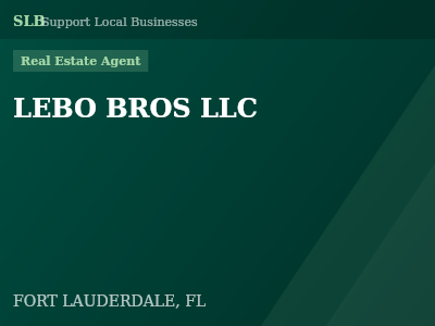 LEBO BROS LLC — Real Estate Agent in FORT LAUDERDALE, FL