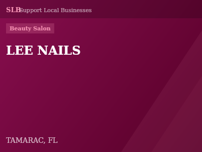 LEE NAILS — Beauty Salon in TAMARAC, FL