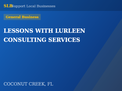 LESSONS WITH LURLEEN CONSULTING SERVICES — General Business in COCONUT CREEK, FL