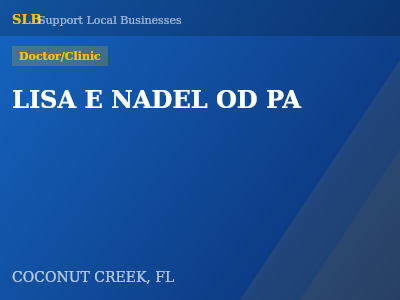 LISA E NADEL OD PA — Doctor/Clinic in COCONUT CREEK, FL