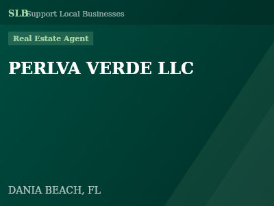 PERLVA VERDE LLC — Real Estate Agent in DANIA BEACH, FL