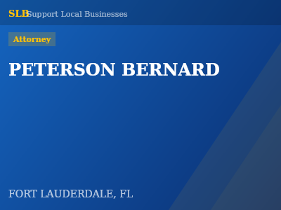 PETERSON BERNARD — Attorney in FORT LAUDERDALE, FL