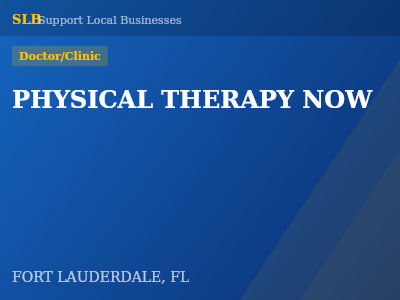PHYSICAL THERAPY NOW — Doctor/Clinic in FORT LAUDERDALE, FL