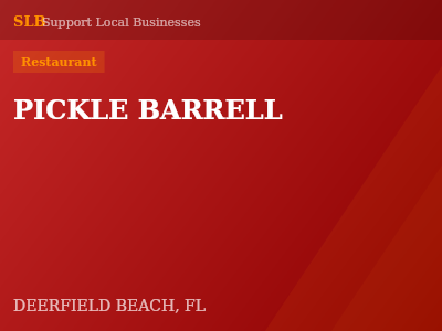 PICKLE BARRELL — Restaurant in DEERFIELD BEACH, FL