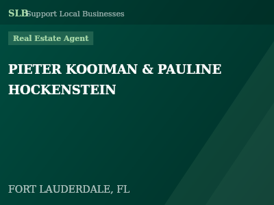 PIETER KOOIMAN & PAULINE HOCKENSTEIN — Real Estate Agent in FORT LAUDERDALE, FL