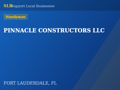 PINNACLE CONSTRUCTORS LLC — Handyman in FORT LAUDERDALE, FL