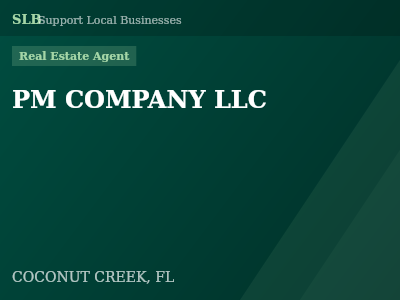 PM COMPANY LLC — Real Estate Agent in COCONUT CREEK, FL
