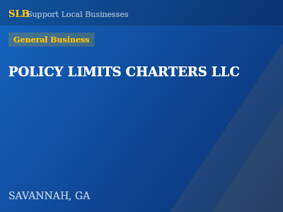 POLICY LIMITS CHARTERS LLC — General Business in SAVANNAH, GA