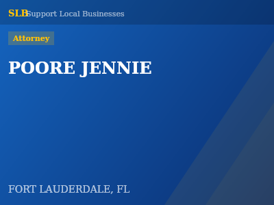 POORE JENNIE — Attorney in FORT LAUDERDALE, FL