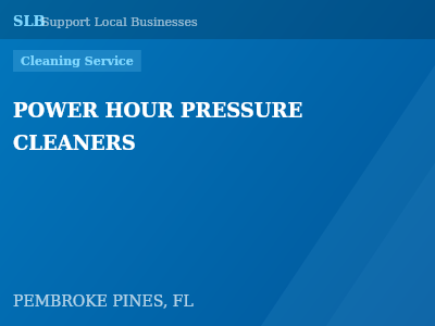 POWER HOUR PRESSURE CLEANERS — Cleaning Service in PEMBROKE PINES, FL