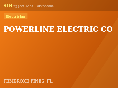 POWERLINE ELECTRIC CO — Electrician in PEMBROKE PINES, FL