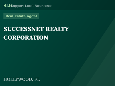 SUCCESSNET REALTY CORPORATION — Real Estate Agent in HOLLYWOOD, FL