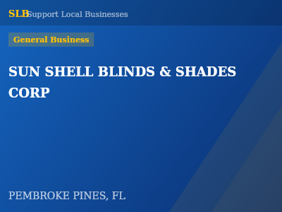 SUN SHELL BLINDS & SHADES CORP — General Business in PEMBROKE PINES, FL
