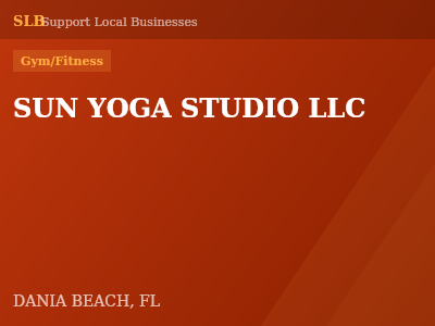 SUN YOGA STUDIO LLC — Gym/Fitness in DANIA BEACH, FL
