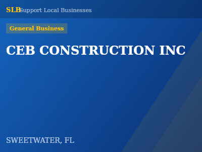 CEB CONSTRUCTION INC — General Business in SWEETWATER, FL