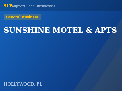SUNSHINE MOTEL & APTS — General Business in HOLLYWOOD, FL