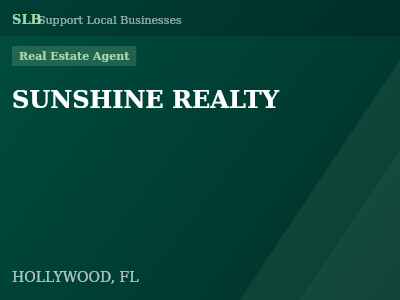 SUNSHINE REALTY — Real Estate Agent in HOLLYWOOD, FL