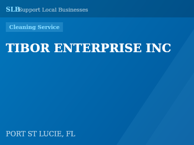 TIBOR ENTERPRISE INC — Cleaning Service in PORT ST LUCIE, FL