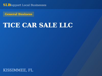 TICE CAR SALE LLC — General Business in KISSIMMEE, FL