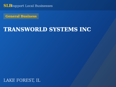 TRANSWORLD SYSTEMS INC — General Business in LAKE FOREST, IL