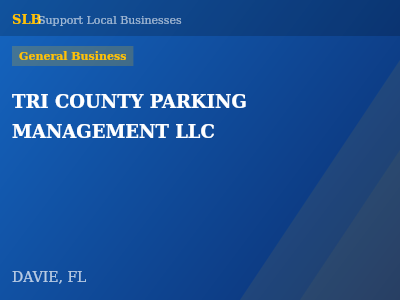 TRI COUNTY PARKING MANAGEMENT LLC — General Business in DAVIE, FL