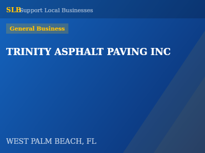 TRINITY ASPHALT PAVING INC — General Business in WEST PALM BEACH, FL