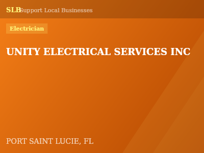 UNITY ELECTRICAL SERVICES INC — Electrician in PORT SAINT LUCIE, FL