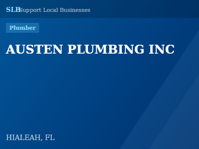 AUSTEN PLUMBING INC — Plumber in HIALEAH, FL