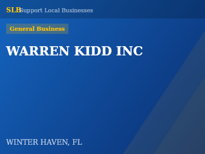 WARREN KIDD INC — General Business in WINTER HAVEN, FL