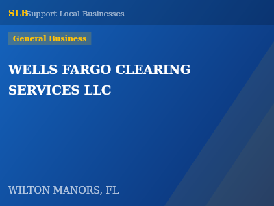 WELLS FARGO CLEARING SERVICES LLC — General Business in WILTON MANORS, FL