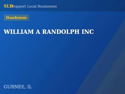 WILLIAM A RANDOLPH INC — Handyman in GURNEE, IL
