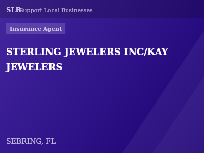 STERLING JEWELERS INC/KAY JEWELERS — Insurance Agent in SEBRING, FL
