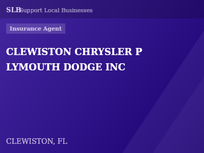 CLEWISTON CHRYSLER P LYMOUTH DODGE INC — Insurance Agent in CLEWISTON, FL