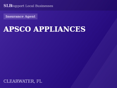 APSCO APPLIANCES — Insurance Agent in CLEARWATER, FL