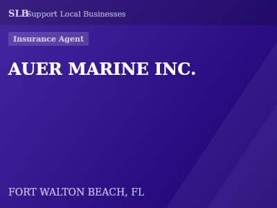AUER MARINE INC. — Insurance Agent in FORT WALTON BEACH, FL