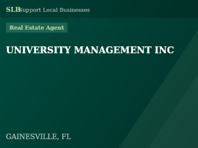 UNIVERSITY MANAGEMENT INC — Real Estate Agent in GAINESVILLE, FL