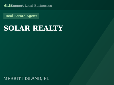 SOLAR REALTY — Real Estate Agent in MERRITT ISLAND, FL