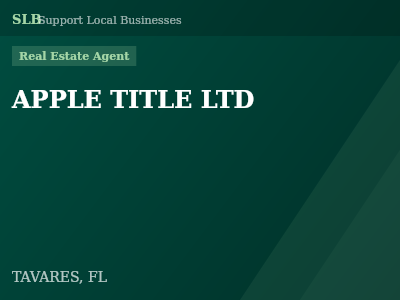 APPLE TITLE LTD — Real Estate Agent in TAVARES, FL